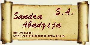 Sandra Abadžija vizit kartica
